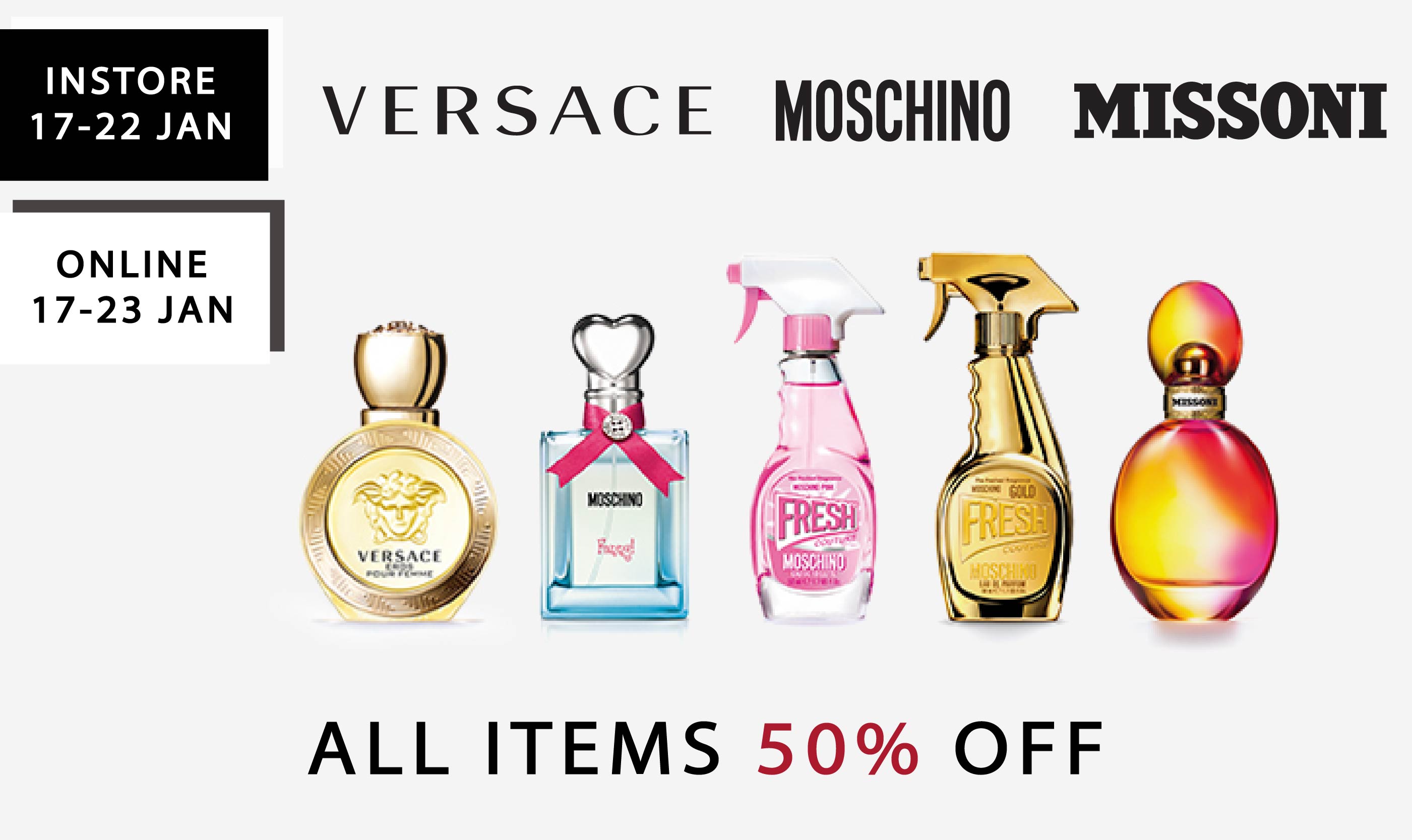 Versace, Moschino, Missoni Fragrance Flash Sale